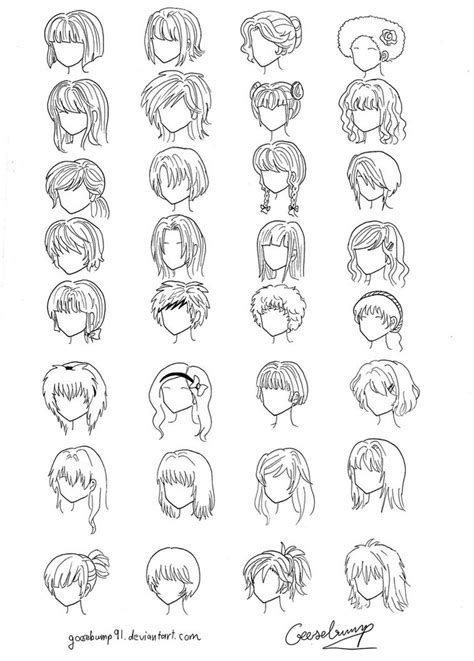 32 Anime and Manga Hair Styles by goosebump91 on DeviantArt