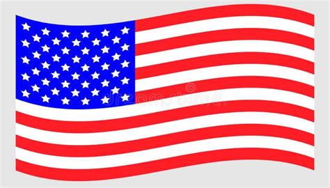 Vector Waving American Flag Icon Stock Vector - Illustration of country ...