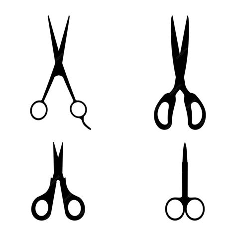 Premium Vector | Scissors silhouette collection