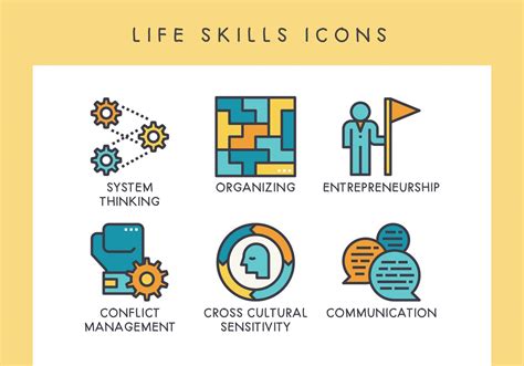 LIfe skills icons 548303 Vector Art at Vecteezy