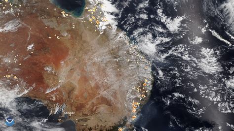 Spotting bushfires from space