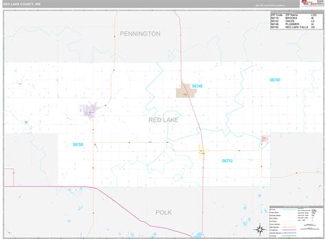 Red Lake County, MN Wall Map Premium Style by MarketMAPS