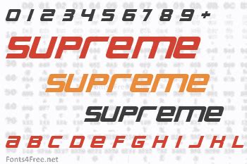 Supreme Font Download - Fonts4Free