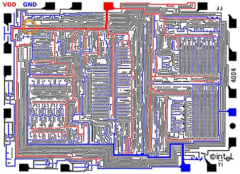 IC reverse engineering and other adventures: Understanding the Intel 4004