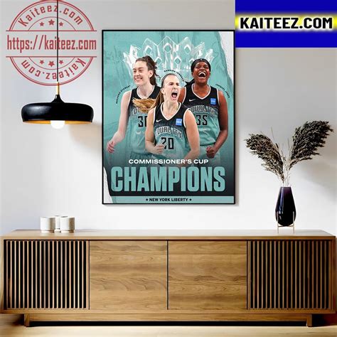 New York Liberty Are The 2023 Commissioner's Cup Champions Art Decor ...