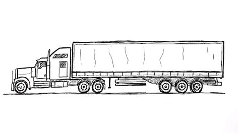 How To Draw A Semi Truck | Images and Photos finder