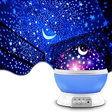 TINGOR Kids Night Light Star Projector, 360 Degree Rotation Moon Star ...