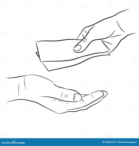 Hands, Giving And Taking Money Vector Illustration | CartoonDealer.com ...