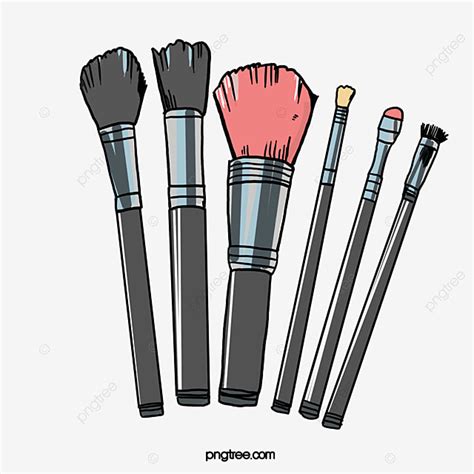 Hand-painted Makeup Brush, Makeup Clipart, Brush Clipart, Makeup Brush ...