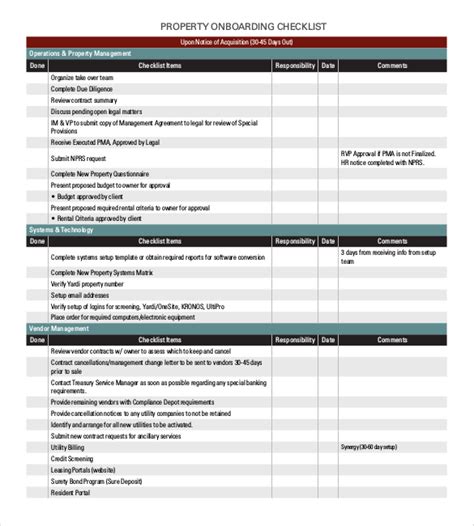 FREE 26+ Onboarding Checklist Templates in MS Word | Excel | PDF ...