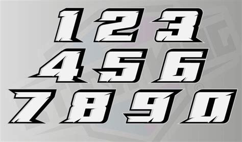 nascar race car number fonts - Sparkle Luciano