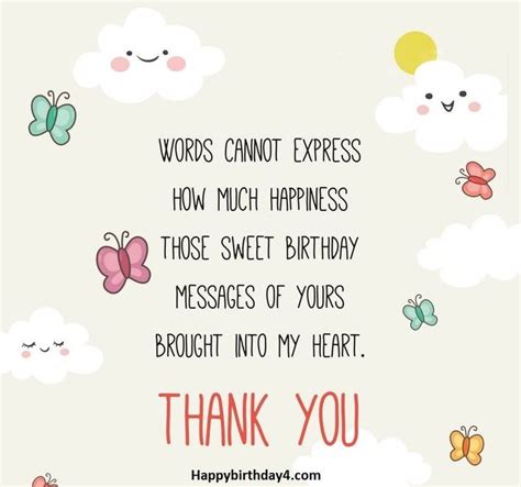 50+ Thank You Messages for Birthday Wishes - Happy Birthday | Thanks ...