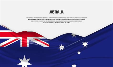 Premium Vector | Australia flag design. waving australian flag made of ...