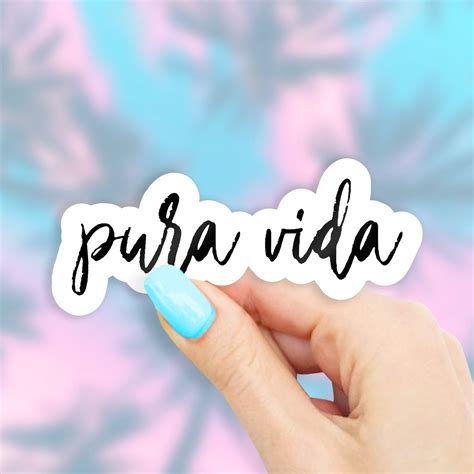 Pura Vida Sticker - spanish stickers | MacBook stickers | laptop ...