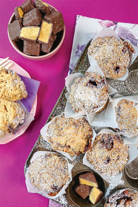 Recipe :: Violet Crumble muffins - Adelady