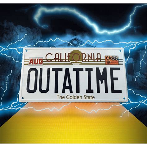 Back To The Future – ‘Outatime’ DeLorean License Plate – Sunnygeeks