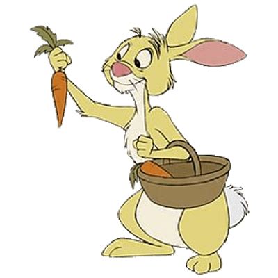 Winnie the Pooh Rabbit Holding A Carrot transparent PNG - StickPNG