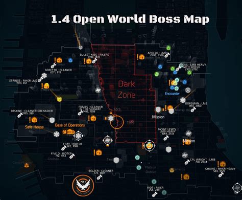 Map Of World Bosses In The Division – Interactive Map