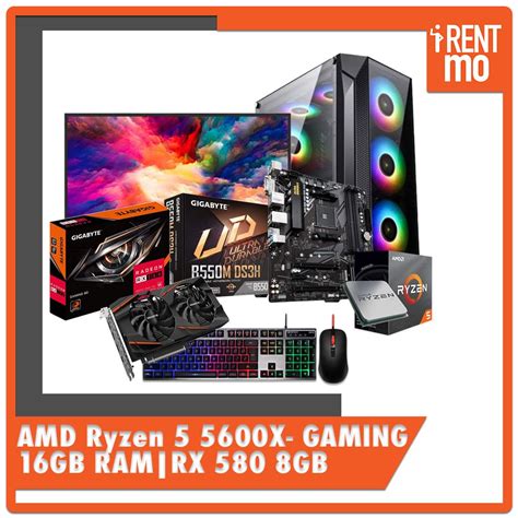 Ryzen 5 5600X Gaming PC with RX 580 + 24" IPS LED - Buy, Rent, Pay in ...