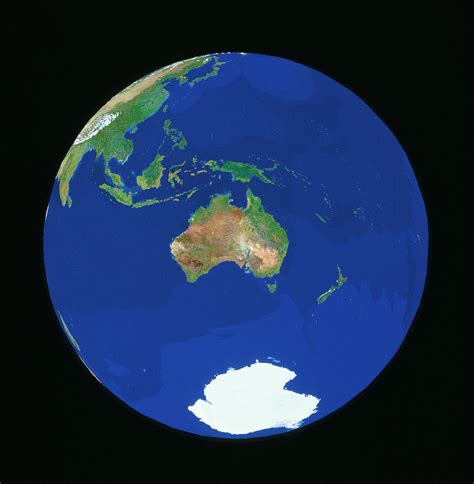 Satellite View Of Australia Photograph by Copyright Tom Van Sant ...