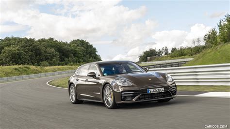 Porsche Panamera Turbo S Sport Turismo | 2021MY (Color: Truffle Brown Metallic) | Front Three ...