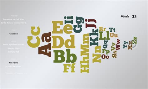 Wordle 34 font examples in 6 color styles, Which one do you like?