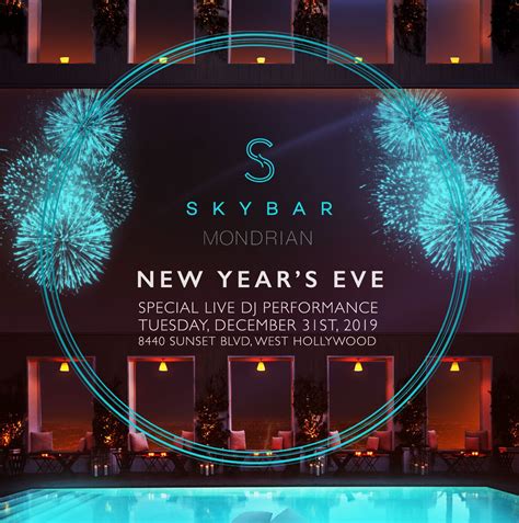 Skybar at Mondrian Hotel | New Years Events