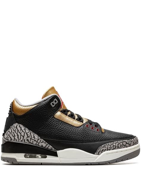 Jordan Air Jordan 3 "Black Cement Gold" Sneakers | Black | FARFETCH