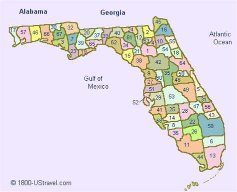 Map Of Florida Showing Counties - Florida Gulf Map