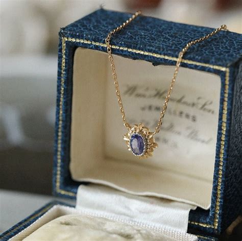 Vintage Styletanzanite Necklace, Art Deco Tanzanite Pendant, Natural ...