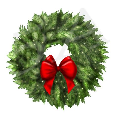 Buy 3 Get 1 Free Christmas Wreath Clipart Clip art, Wreath clipart ...