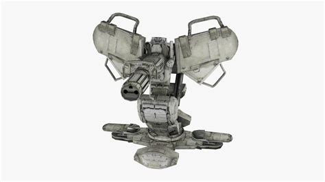 Machine Gun Turret 3D Model