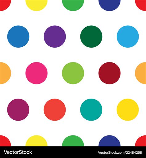 Colorful polka dots rainbow seamless pattern Vector Image