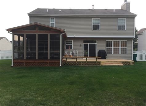 Screened porch with deck combination in New Lenox, IL - Chicago - by ...