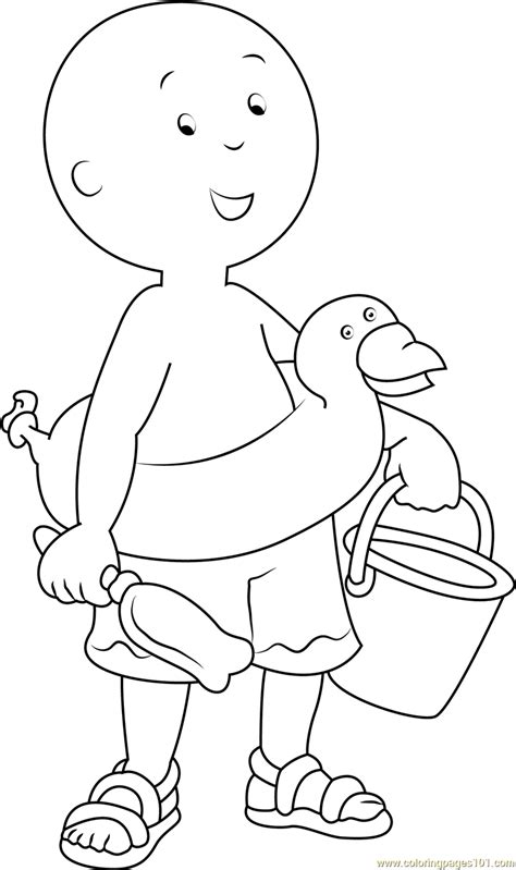 Caillou Coloring Pages Swimming Coloring Pages