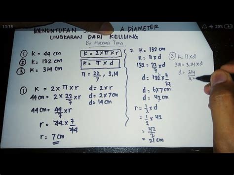 Rumus keliling lingkaran jika diketahui diameternya 2021