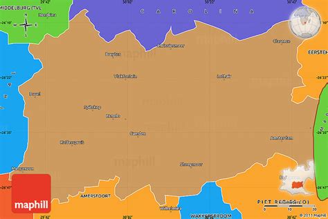 Political Simple Map of ERMELO