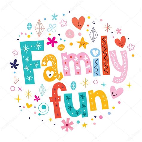 Family fun text — Stock Vector © Aliasching #73158649