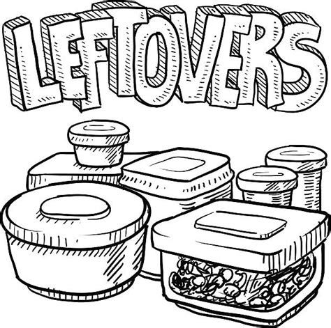 Leftovers Tupperware stock vectors - iStock