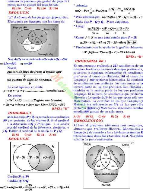 Diagrama De Venn Matematicas Ejercicios Diagramas Venn Ejerc