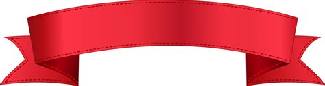 Red Ribbon Clipart Banner (PNG Transparent) | OnlyGFX.com