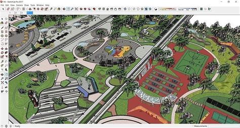 Sketchup Landscape Park H6 3D model | CGTrader