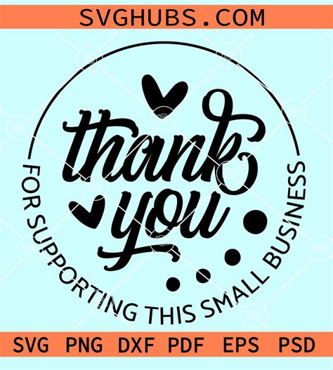 Thank you for supporting this little business svg, Small Shop Sign svg ...