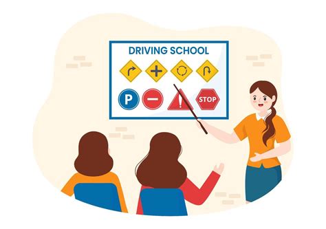 Driving School with Education Process of Car Training and Learning to ...