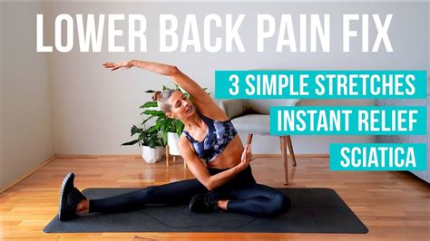 How to fix lower back pain | 3 MUST DO stretches (INSTANT RELIEF ...