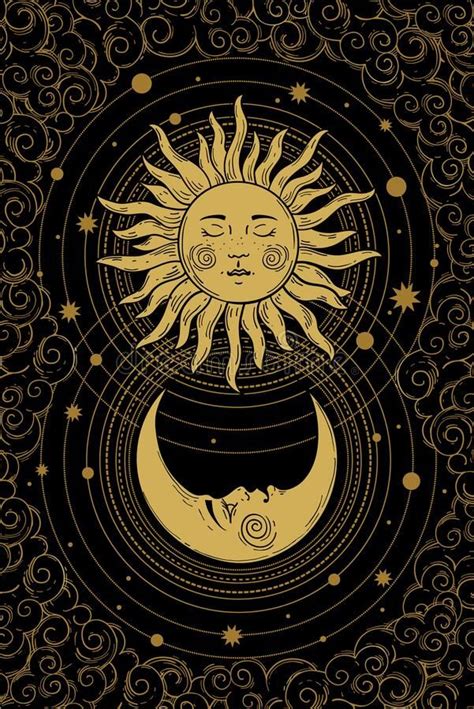 Celestial Sun And Moon Art