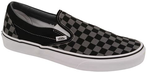 Vans Classic Slip On Shoe - Black / Pewter Checkerboard