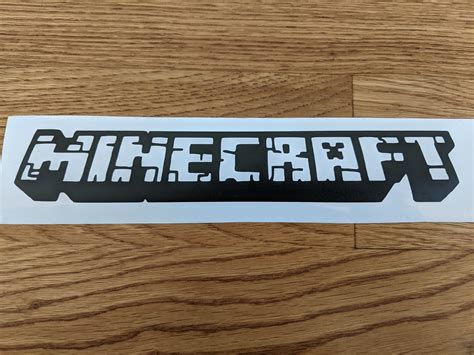 Minecraft Logo Decal Sticker Laptop Decal Laptop Sticker - Etsy