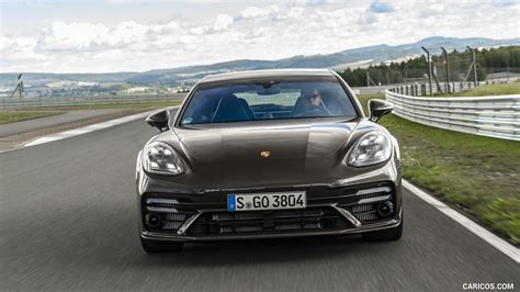 2021 Porsche Panamera Turbo S Sport Turismo (Color: Truffle Brown Metallic) - Front | Caricos