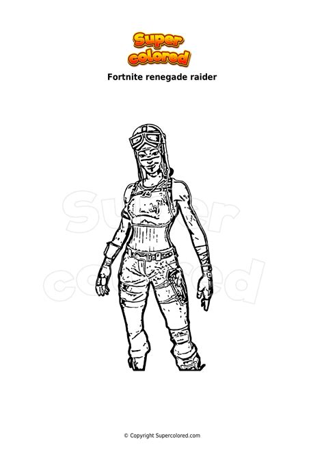 Fortnite Renegade Raider Skin Coloring Page